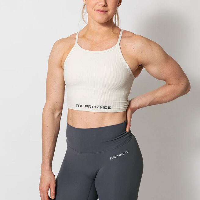 RX Performance Annie Crop Top, Dreamy White Annie Crop Top, Dreamy White