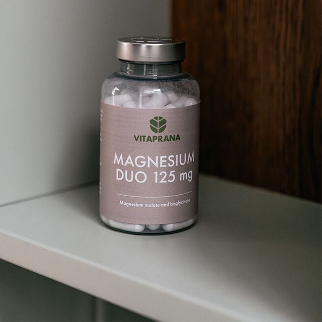 Magnesium Duo 125, 100 kapslar  Magnesium Duo 125 mg 100 kapsler