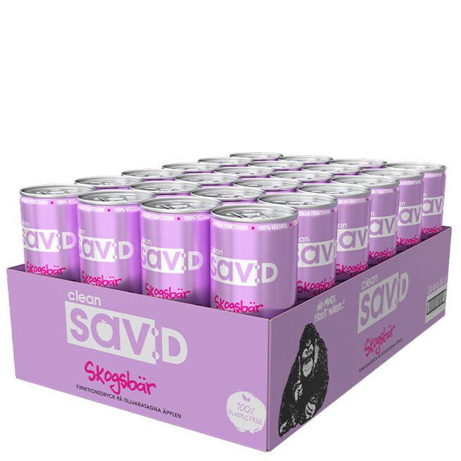 24 x Clean sav:D, 330 ml, Skogsbär 24 x Clean sav:D, 330 ml Skogsbär