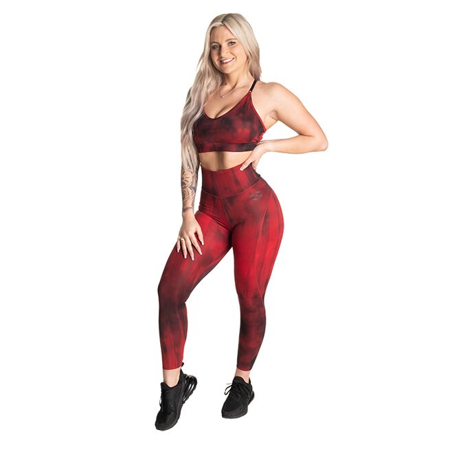 High Waist Leggings, Chili Red Grunge, XS  High Waist Leggings, Chili Red Grunge