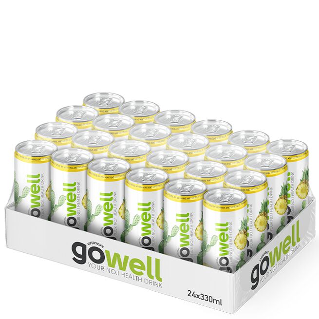 Flak GoWell Funktionsdryck 330 ml Ananas Kaktus 24 x GoWell Funksjonsdrikk Brett 33 cl Ananas Kaktus