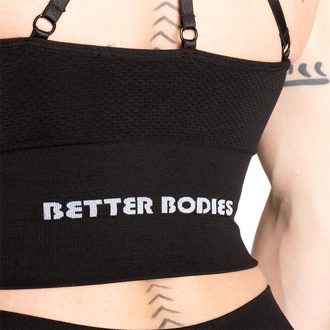 Better Bodies Rockaway Bra, Black Melange Rockaway Bra, Black Melange