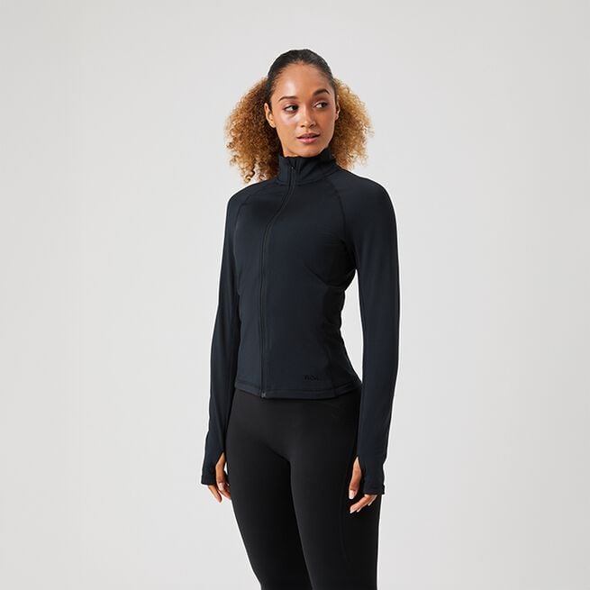 Borg Full Zip Midlayer, Black Beauty, L Borg Full Zip Tröja Svart
