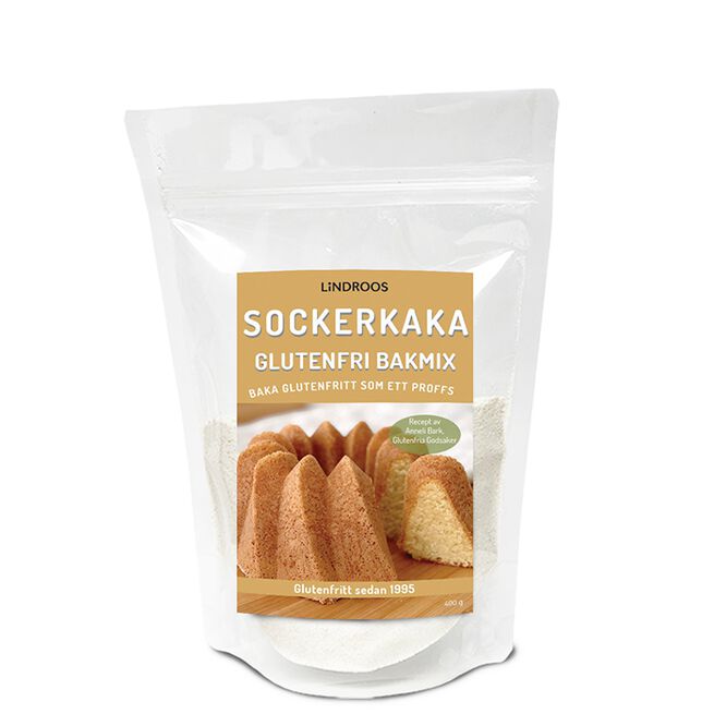 Lindroos Glutenfri Bakmix Sockerkaka 400 g Glutenfri Bakemiks Sukkerkake 386 g