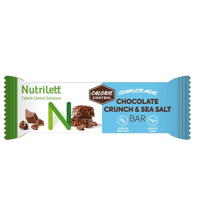 Nutrilett Seasalt & Chocolate Crunch Bar, 60 g Måltidserstatning Bar 60 g Havsalt Sjokolade Havssalt Choklad