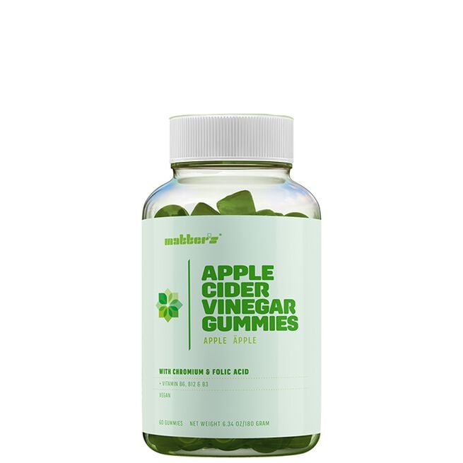 Apple Cider Vinegar + Krom & B6+B12 60 st Gummies Äpplesmak Eplecidereddik Gummies 60 stk