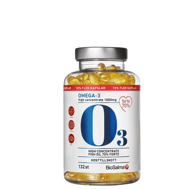 Omega3 Forte 70% 1000 mg 132 kapslar Omega3 Forte 70% 1000 mg 132 kapsler