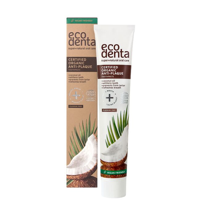 Anti-Plaque Tandkräm Med Kokosolja 75 ml Anti-Plakk Tannkrem Med Kokosolje 75 ml