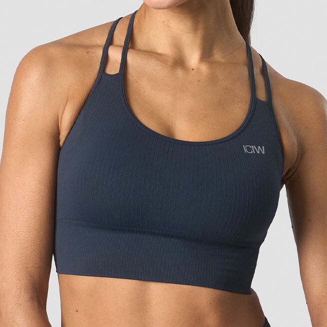 Ribbed Define Seamless Sports Bra, Dark Teal, XS Ribbed Define Seamless Sports Bra, Dark Teal