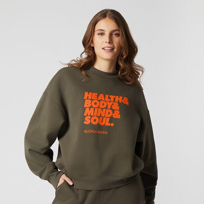 Björn Borg Studio Oversized Crew, Tamrac Studio Oversized Genser Green