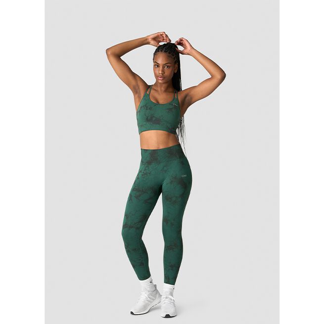 Define Seamless Tie Dye Tights, Hunter Green, XS  Define Treningstights Grønn