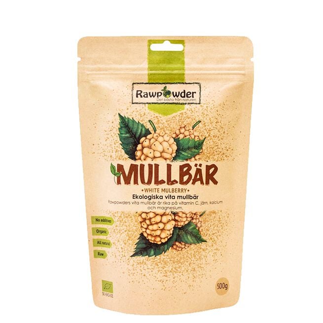 Økologisk Hvite Morbær, 500 g Økologisk Hvite Morbær 500 g