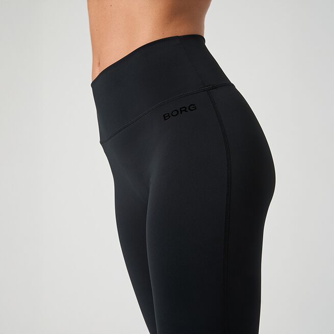 Borg Flare Tights, Black Beauty, L  Flare Tights Svart