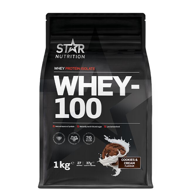 WHEY-100, 1 kg, Cookies and Cream Whey-100 Myseprotein 1 kg Cookies and Cream