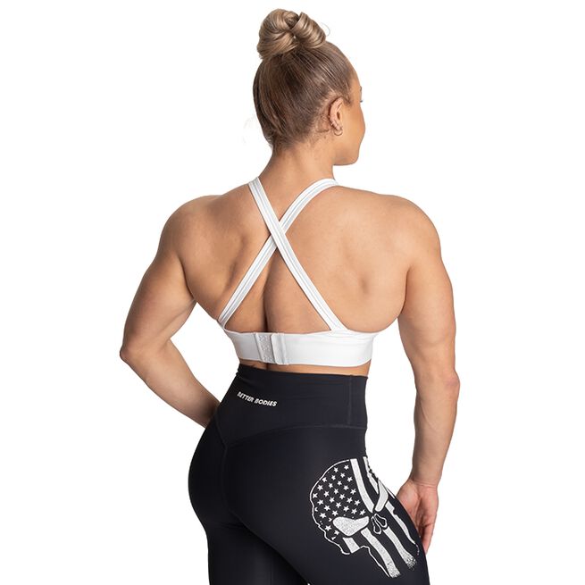 Better Bodies Core Sports Bra, White Core Sports Bra, White