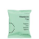 Great Earth Vitamin D3 Vegan 75 ug 60 kapslar Refill