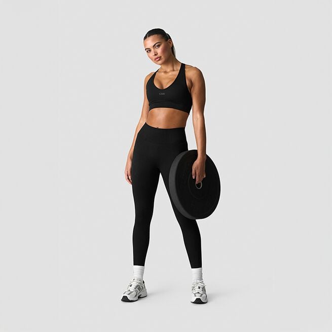 Sculpt Seamless Invisible Scrunch Tights, Black, L  Scrunch treningstights Svart