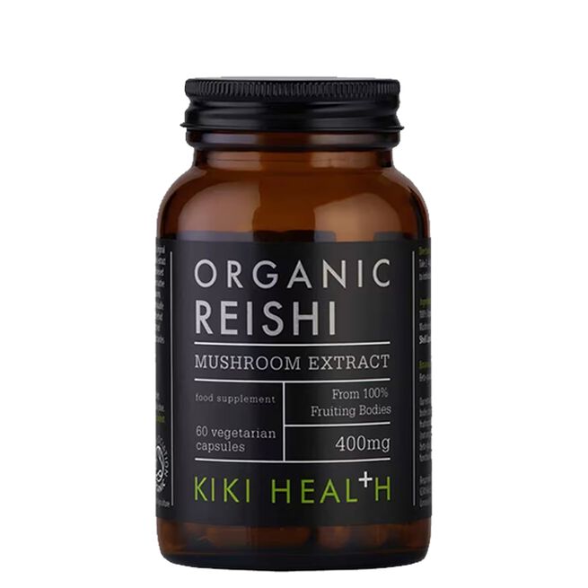 Organic Reishi Extract Mushroom 60 kapsler Økologisk Reishi Lakkjukeekstrakt 60 kapsler