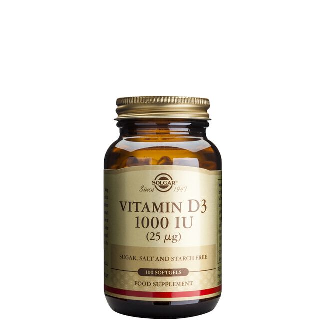 Vitamin D 1000 IU 100 kapslar  Vitamin D 1000 IU, 100 softgels
