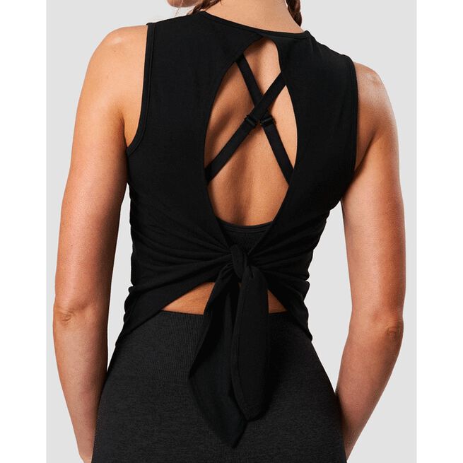 Empowering Open Back Tank, Black, L  Empowering Open Back Tank, Black