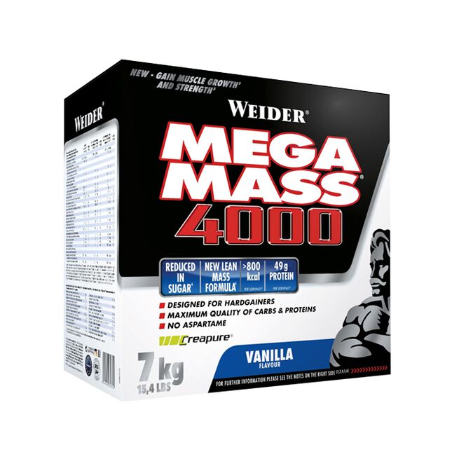 Mega Mass 4000, 7 kg, Vanilje  Mega Mass 4000 Gainer 7 kg Vanilj