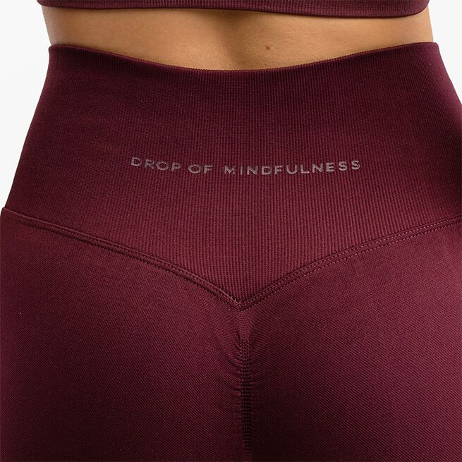 Seamless Scrunch Tights, Redwood, XS  Treningstights Rødbrun