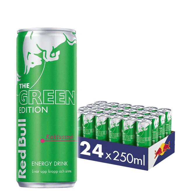 24 x Red Bull Energidryck, 250 ml, Green Edition, Cactus 24 x Red Bull Energidrikk 250 ml Green Edition Cactus Summer edition Cactus
