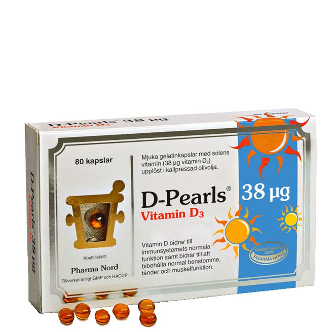 D-Pearls Vitamin D3 Pharma Nord D-Pearls Vitamin D3, 80 kapsler