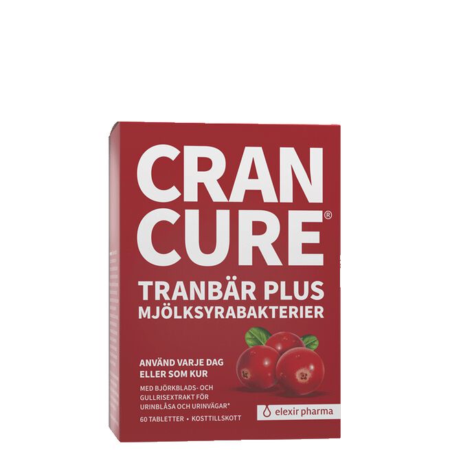 Cran Cure® tranbär plus mjölksyrabakterier 60 tabletter  Cran Cure® Tranebær + Melkesyrebakterier 60 tabletter