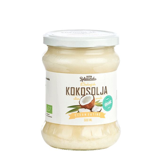 Ekologisk Kokosolja Clean Eating Kokosolje (uten smak) ØKO, 500 ml