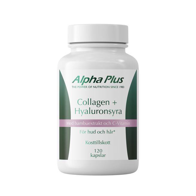 Collagen + Hyaluronsyra 120 kapslar Collagen + Hyaluronsyra, 120 kapsler