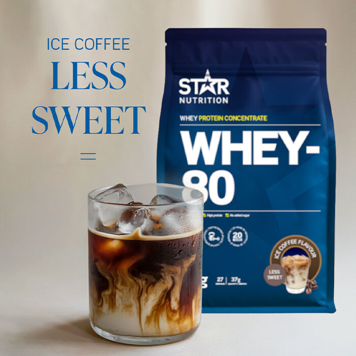 Whey-80 Myseprotein 1 kg Ice-Coffee Less Sweet (NEW)