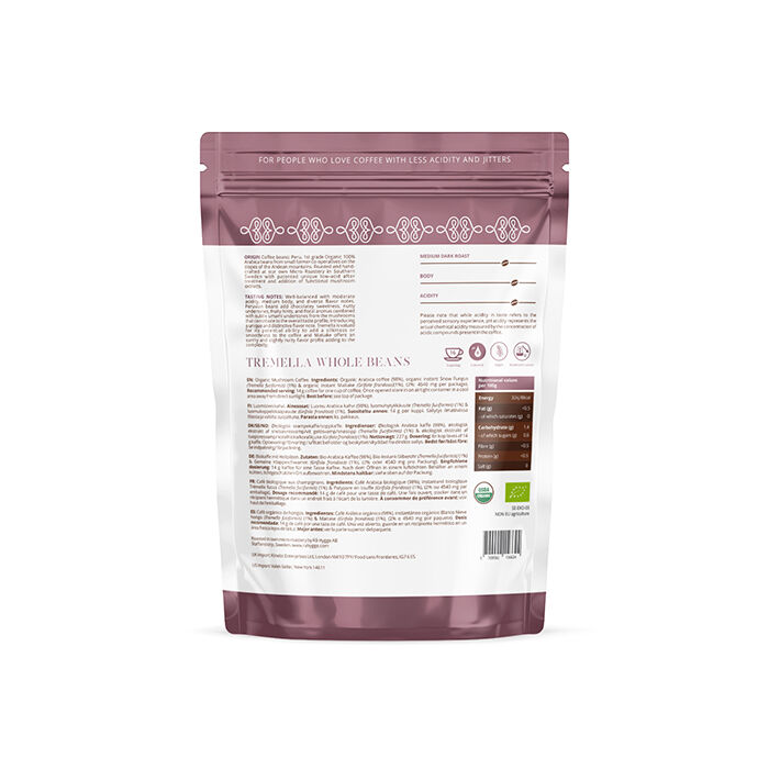 Lavsyrlig Tremella og Maitake spesialkaffe Hele b&oslash;nner &Oslash;KO 227g