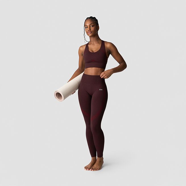 Soft Seamless Tights, Burgundy Melange, L  Soft Seamless Tights, Burgundy Melange
