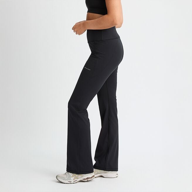Flattering High Waist Pants, Black, L  Flattering High Waist Pants Svart