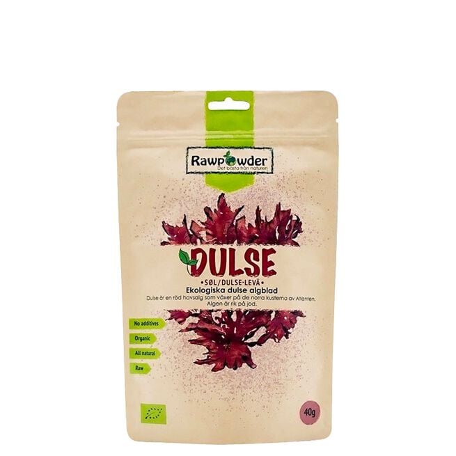 Ekologisk Dulse Alg Blad RAW 40 g  Økologisk Dulse Algeblader RAW 40 g