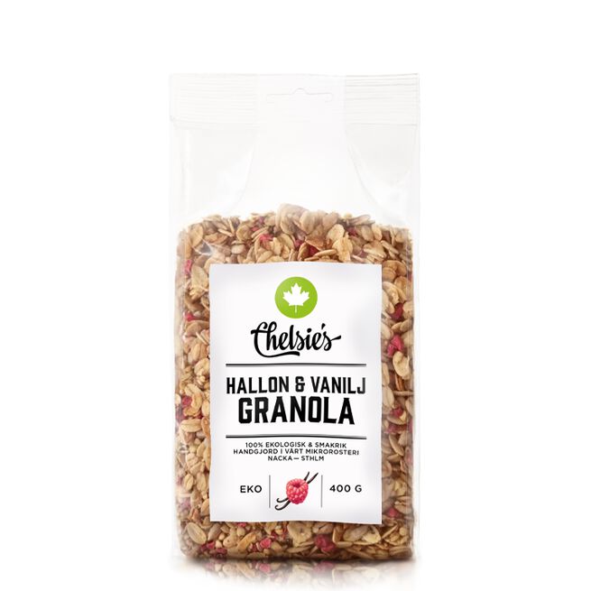 Hallon & Vanilj Granola 400 g Bringebær & Vanilje Granola 400 g