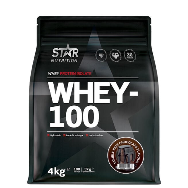 Star Nutrition Whey 100 4 kg Choklad Whey-100 Myseprotein 4 kg Choklad