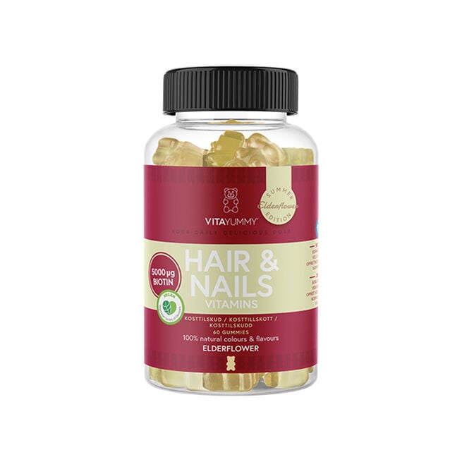 Hair & Nails Elderflower Summer Edition 2025 60 st Hår & Negler Gummies Hylleblomst 60 stk