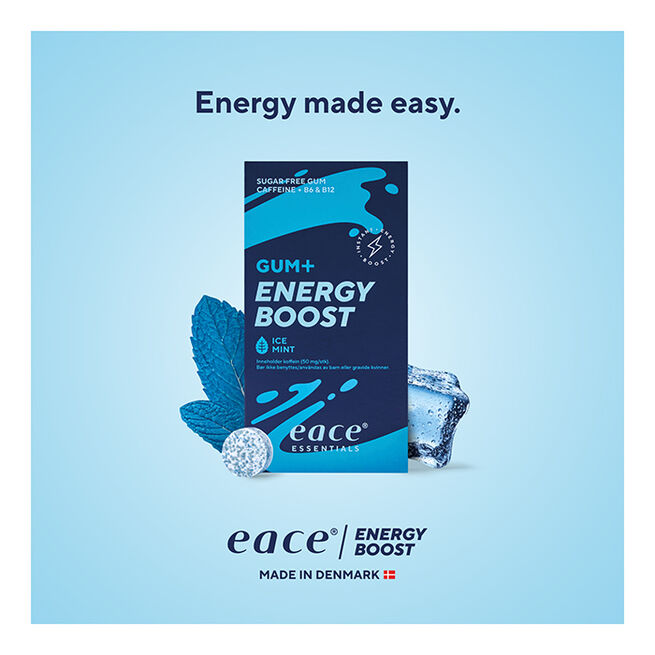 Tuggummi Energy Boost 10 st  Tyggegummi Gum + Energy Boost, 10 stk. Eace