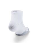 UA Heatgear Low Cut 3-pack Socks, White/Steel