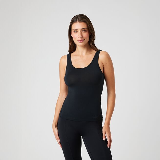 Studio Deep Back Tank Top, Black Beauty, L Studio Deep Back Linne Svart