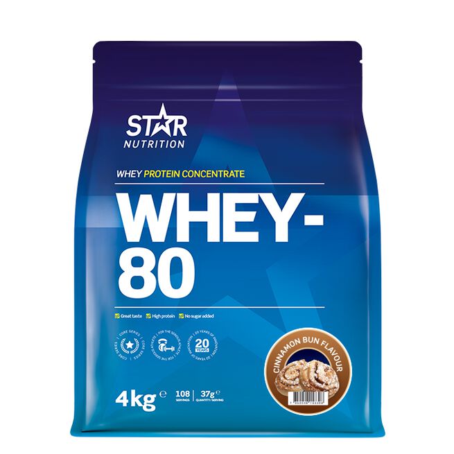 Star Nutrition Whey-80 4kg Whey-80 Myseprotein 4 kg Cinnamon bun