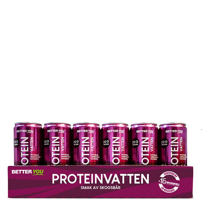 24 x Proteinvatten 330 ml Skogsbär 24 x Proteinvann Villbær 330 ml