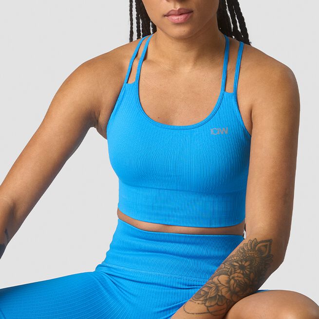 Ribbed Define Seamless Sports Bra, Azure Blue, XS Ribbed Define Seamless Sports Bra, Azure Blue