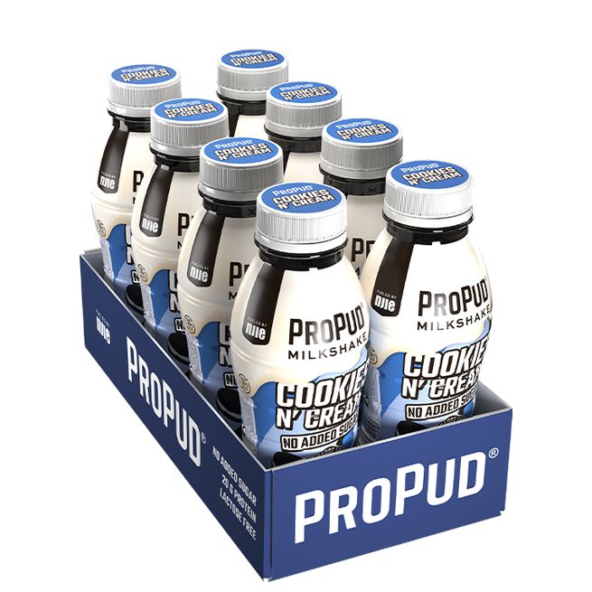 8 x ProPud Protein Milkshake, 330 ml, Cookies and Cream 8 x ProPud Protein Milkshake, 330 ml Cookies and Cream