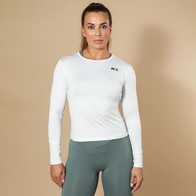 RX Performance Diane Long Sleeve Top, White Diane Long Sleeve Top, White