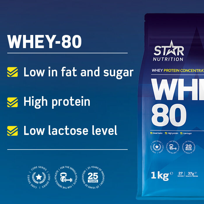 Whey-80 Myseprotein 1 kg Double Rich Chocolate