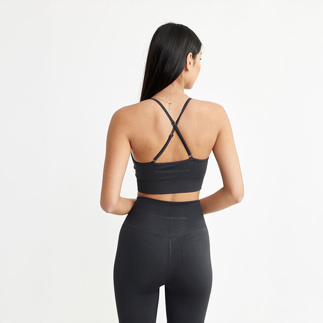 Signature Seamless Bra, Iron Grey, XS  Sport-BH Grå