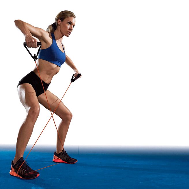 SPRI Resistance Tubing  Resistance Tubing Treningsbånd med Håndtak